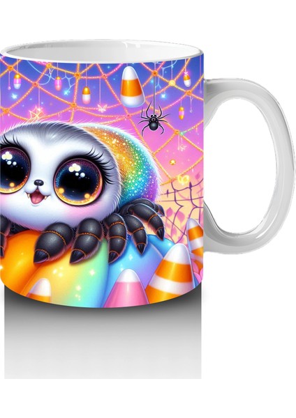 Tatlı Hayalet ve Balkabağı Figürlü Renkli Cadılar Bayramı Baskılı Kupa fırsatları