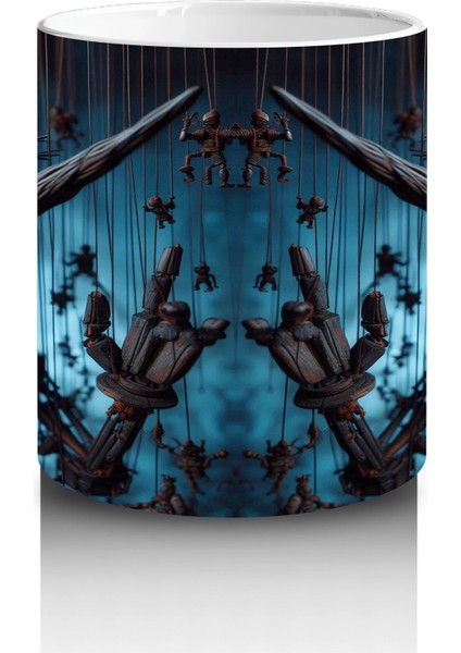 Devasa Gölge Eller ve Ay Işığı Altında Büyü Temalı Cadılar Bayramı Baskılı Kupa Bardak modelleri