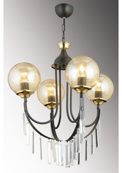 Siyah Irmak 4'lü Bal Glop Camlı Lüks Yukarı Bakan Kristal Avize fiyatları