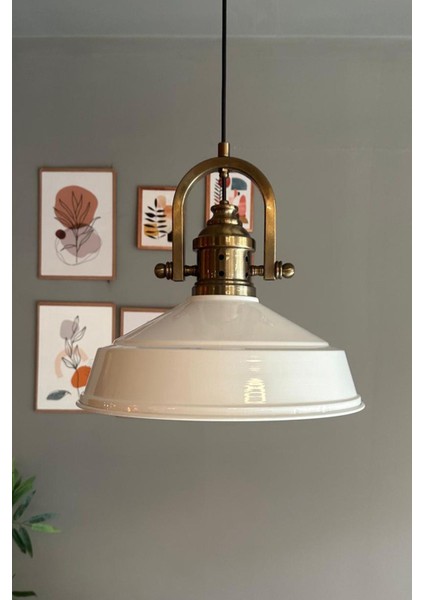 Beyaz Tekli Avize, Eskitme Tasarım, Retro Sarkıt, Restoran ve Salon Aydınlatma modelleri