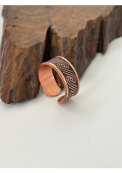 Ayarlanabilir %100 Bakır Unisex Yüzük Bakır Yüzük El Yapımı Saf Bakır Yüzük