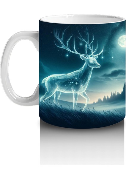 Parlak Işıklı Kanatlı Ruh Figürüyle Fantastik Cadılar Bayramı Baskılı Kupa fiyatları