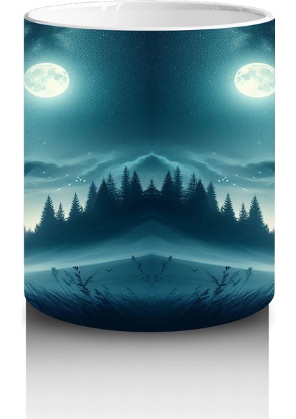 Parlak Işıklı Kanatlı Ruh Figürüyle Fantastik Cadılar Bayramı Baskılı Kupa modelleri