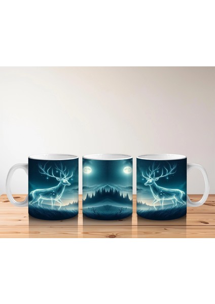 Parlak Işıklı Kanatlı Ruh Figürüyle Fantastik Cadılar Bayramı Baskılı Kupa indirimleri