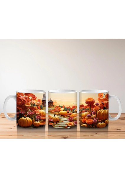 Cadılar Bayramı Kasabasında Gün Batımı – Hediyelik Kahve Kupası indirimleri