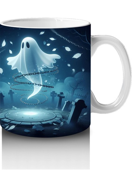 Uçan Hayalet Figürlü Karanlık Gökyüzü Temalı Baskılı Kupa Bardak fırsatları