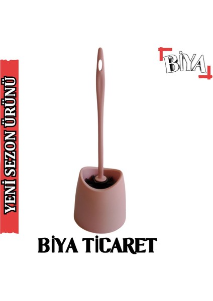 Modern ve Şık Pembe Tuvalet Fırçası Takımı, Hijyen ve Estetik Sağlar.