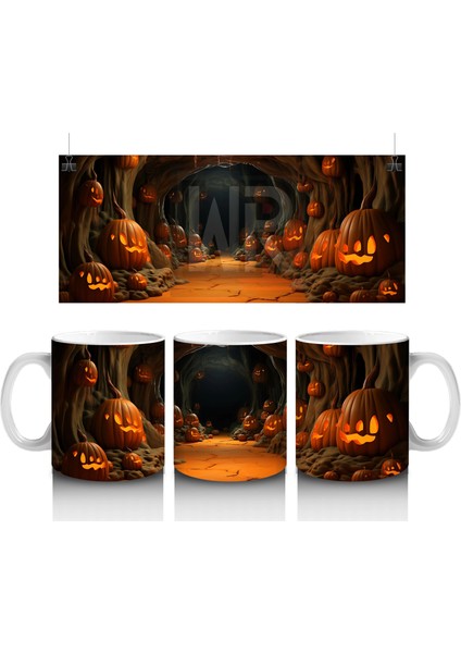 Kabaklarla Aydınlanan Gotik Tünel – Hediyelik Kahve Kupası