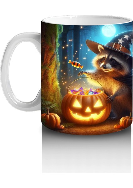 Şeker Temalı Renkli Canavar Figürleriyle Eğlenceli Cadılar Bayramı Baskılı Kupa fiyatları