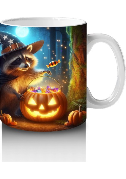 Şeker Temalı Renkli Canavar Figürleriyle Eğlenceli Cadılar Bayramı Baskılı Kupa fırsatları