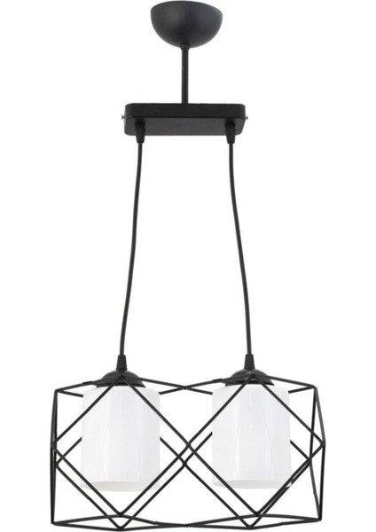 Modern Spor Kare Geometrik Üçlü Sarkıt Avize, Şık ve Fonksiyonel Tasarım Ile.