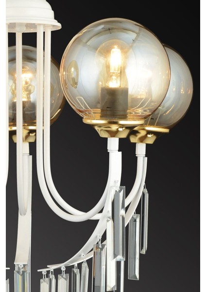 Şık 4'lü Bal Glop Kristal Cam Avize, Lüks ve Yüksek Kalite Dekorasyon Unsuru