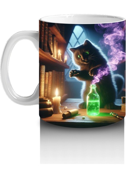 Neon Ağaçlar ve Renkli Hayalet Figürleriyle Eğlenceli Cadılar Bayramı Baskılı Kupa Bardak fiyatları