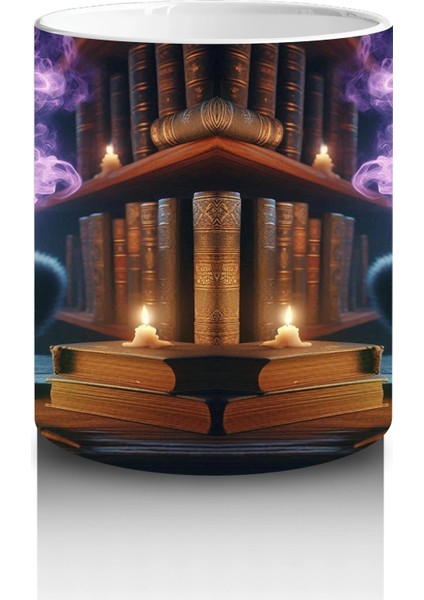 Neon Ağaçlar ve Renkli Hayalet Figürleriyle Eğlenceli Cadılar Bayramı Baskılı Kupa Bardak modelleri