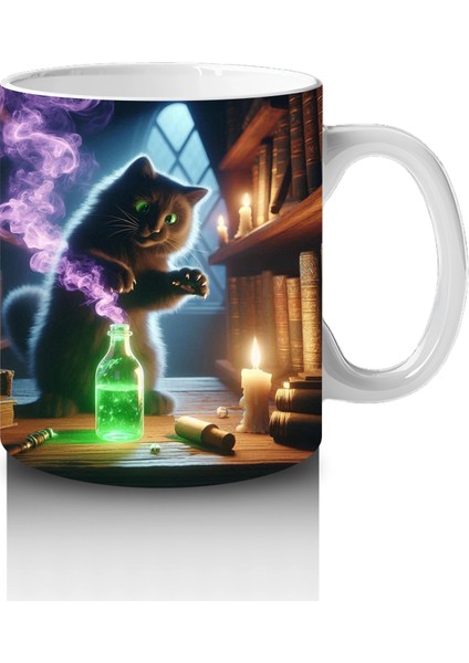 Neon Ağaçlar ve Renkli Hayalet Figürleriyle Eğlenceli Cadılar Bayramı Baskılı Kupa Bardak fırsatları