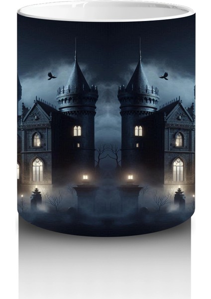 Sisli Ormanda Büyü Ayini Yapan Cadılar Temalı Baskılı Kupa Bardak modelleri