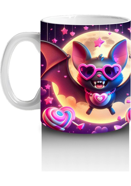 Neon Renkli Şeytan Maskesi Figürlü Korku Temalı Baskılı Kupa Bardak fiyatları