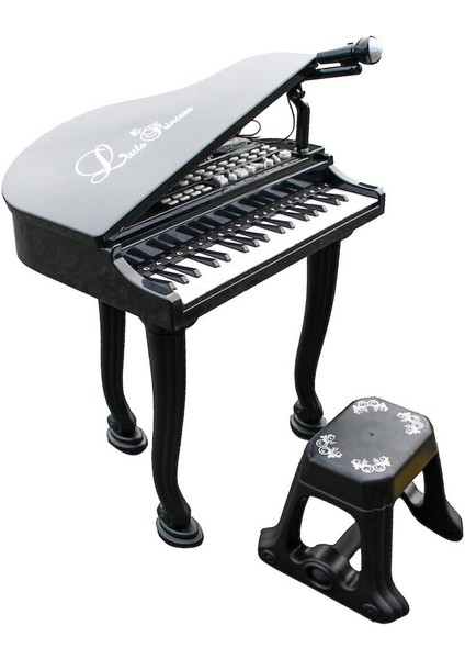 BAO-1403B 0237 Mikrofonlu 37 Tuşlu Mp3 Çalar Büyük Siyah Piyano