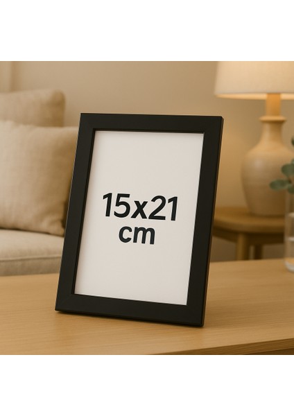 15X21 cm Pvc Camlı Plastik Siyah Boş Çerçeve Fotoğraf Çerçevesi Masaüstü ve Duvar Kullanımı 5 Adet