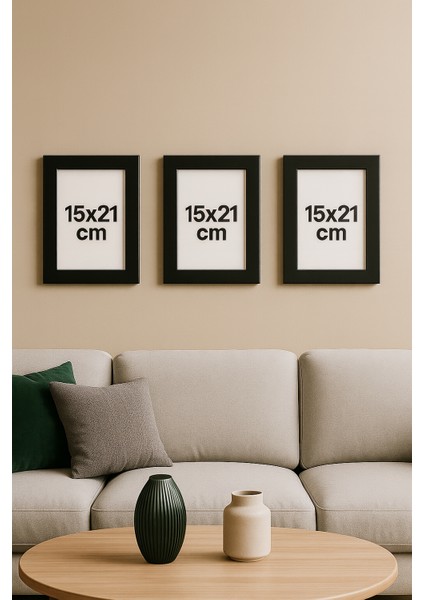 15X21 cm Pvc Camlı Plastik Siyah Boş Çerçeve Fotoğraf Çerçevesi Masaüstü ve Duvar Kullanımı 12 Adet fırsatları