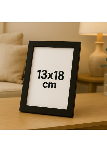 13X18 cm Pvc Camlı Plastik Siyah Boş Çerçeve Fotoğraf Çerçevesi Masaüstü ve Duvar Kullanımı 2 Adet