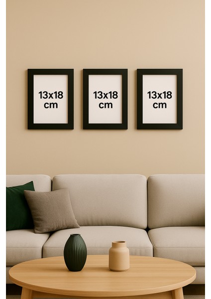 13X18 cm Pvc Camlı Plastik Siyah Boş Çerçeve Fotoğraf Çerçevesi Masaüstü ve Duvar Kullanımı 2 Adet fırsatları
