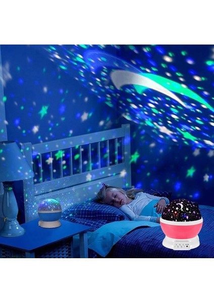 Pembe Gece Lambası ile Odanıza Yıldızlı ve Büyüleyici Gökyüzü Atmosferi Katın indirimleri