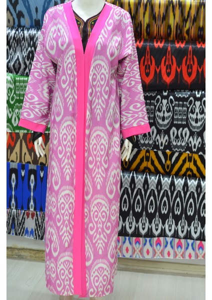 Ikat Desenli Kaftan modelleri