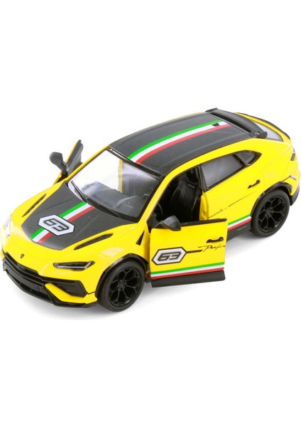 Lamborghini Urus Çek Bırak Araba 1:38 Diecast Model Araba Dekalli Turkuaz modelleri