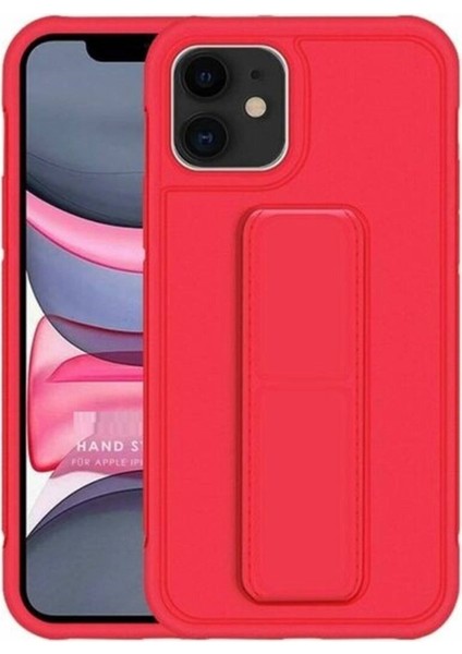 Apple iPhone 11 Pro El Askı Magnet Kılıf Kırmızı