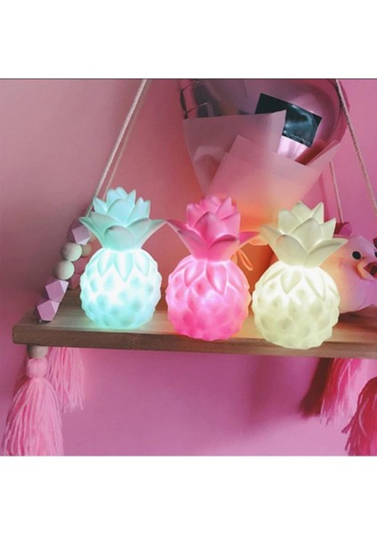 Turuncu Ananas LED Gece Lambası, Çocuk ve Bebek Odası Dekorasyonu Için Ideal fırsatları