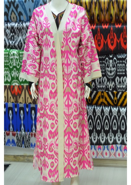 Ikat Desenli Kaftan modelleri