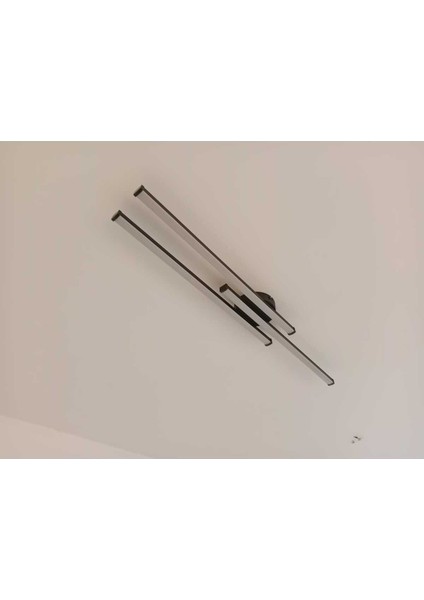 Modern Siyah Lineer Tavan Aydınlatması, 3’lü Çubuk LED Armatür modelleri