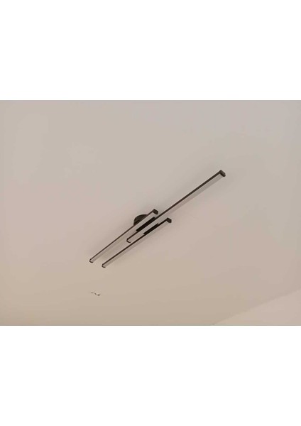 Modern Siyah Lineer Tavan Aydınlatması, 3’lü Çubuk LED Armatür fırsatları