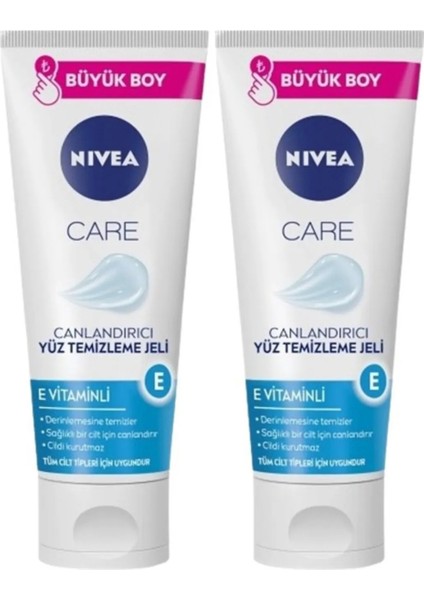 Canlandırıcı Yüz Temizleme Jeli E Vitaminli 225 ml Tüm Cilt Tipleri * 2 Adet