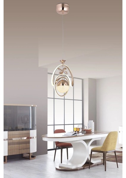 Modern Tasarım Altın Kaplama Üç Renk Işık Veren Tavan LED Avize