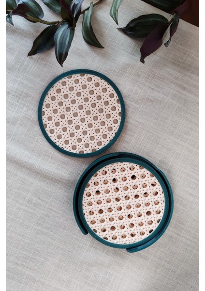 Hazeran | Bardak Altlığı | Hazeran Desenli Bardak Altlığı | 4'lü Standlı Set fırsatları