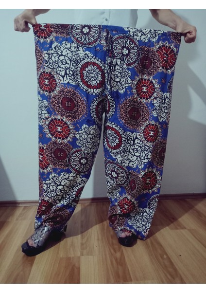 Beli Lastikli Etnik Desenli Viskon Pantolon %100 Pamuk fiyatları