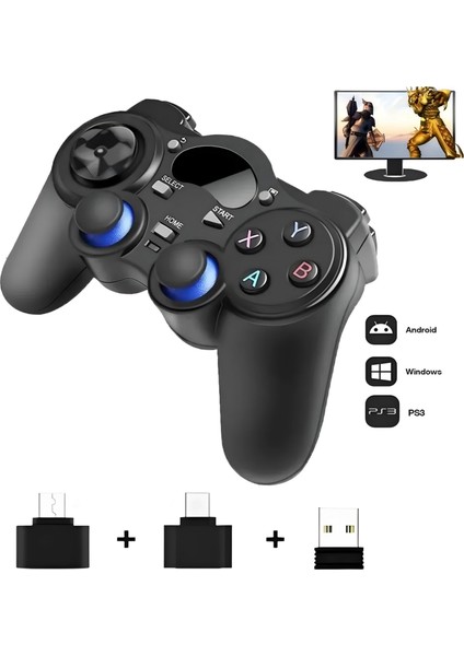 2. 4 G Kablosuz Gamepad Oyun Kolu – Android, Pc ve Ps3 Uyumlu