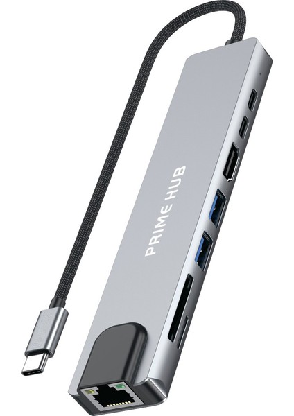 8 In1 Usb-C Çoklayıcı | 4K Hdmı, 100W Pd, Gigabit Ethernet, Sd/tf Kart Okuyucu, 2xusb-C + 2xusb 3.0 Çoklu Bağlantı Adaptörü
