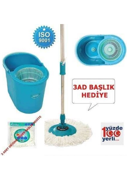 Pratik Temizlik Seti + 3 Yedek Başlık, Hızlı ve Kolay Temizlik Için Ideal!