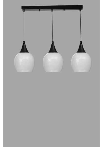 3'lü Sıralı Siyah Beyaz Camlı Sarkıt, Şık ve Modern Dekoratif Aydınlatma modelleri