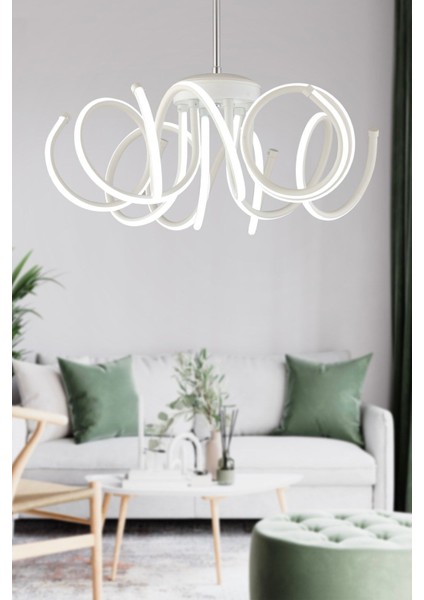 Modern Beyaz Sarkıt 120W LED Aydınlatma, Mutfak, Banyo, Salon Için Şık Tasarım