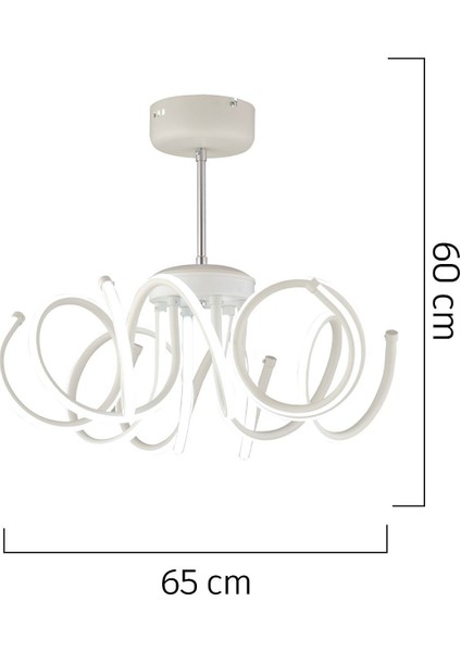 Modern Beyaz Sarkıt 120W LED Aydınlatma, Mutfak, Banyo, Salon Için Şık Tasarım modelleri