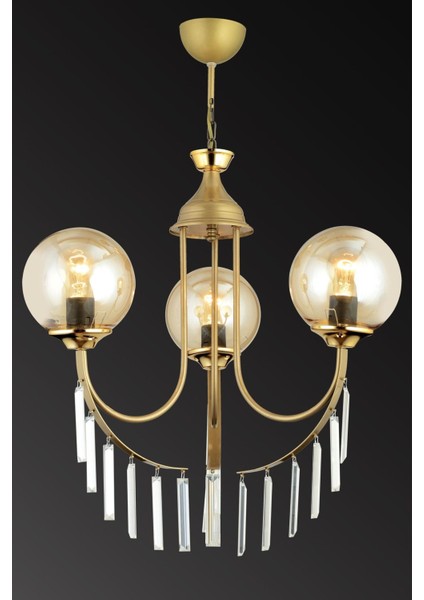 3'lü Bal Glop Camlı Lüks Kristal Avize, Eskitme Irmak Tasarımı modelleri