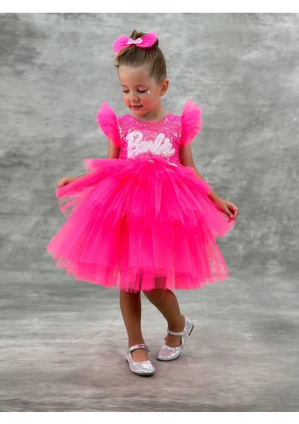 Barbie Kız Çocuk Abiye Elbise