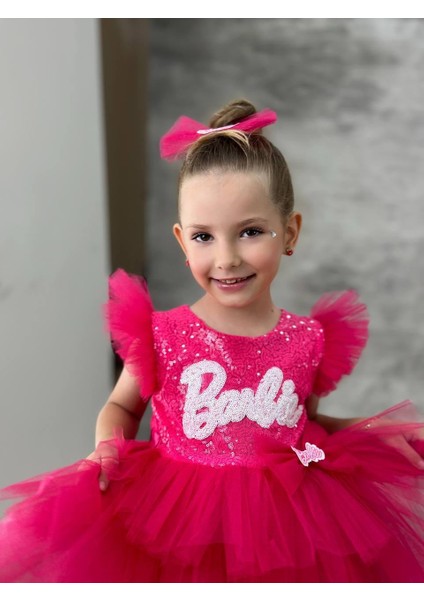 Barbie Kız Çocuk Abiye Elbise
