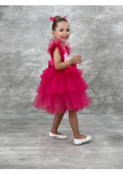 Barbie Kız Çocuk Abiye Elbise