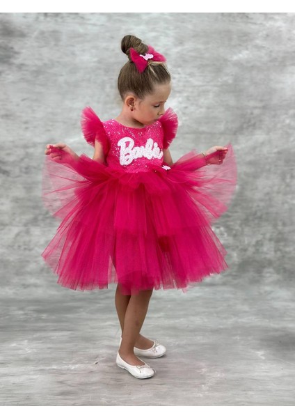 Barbie Kız Çocuk Abiye Elbise