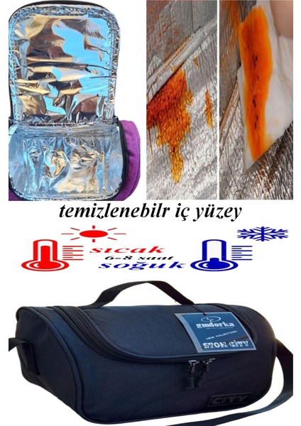 Lisanslı Sıcak Soğuk Termal Su Geçirmez Geniş Beslenme Çantası Yemek Çantası Biberon Çantası fırsatları